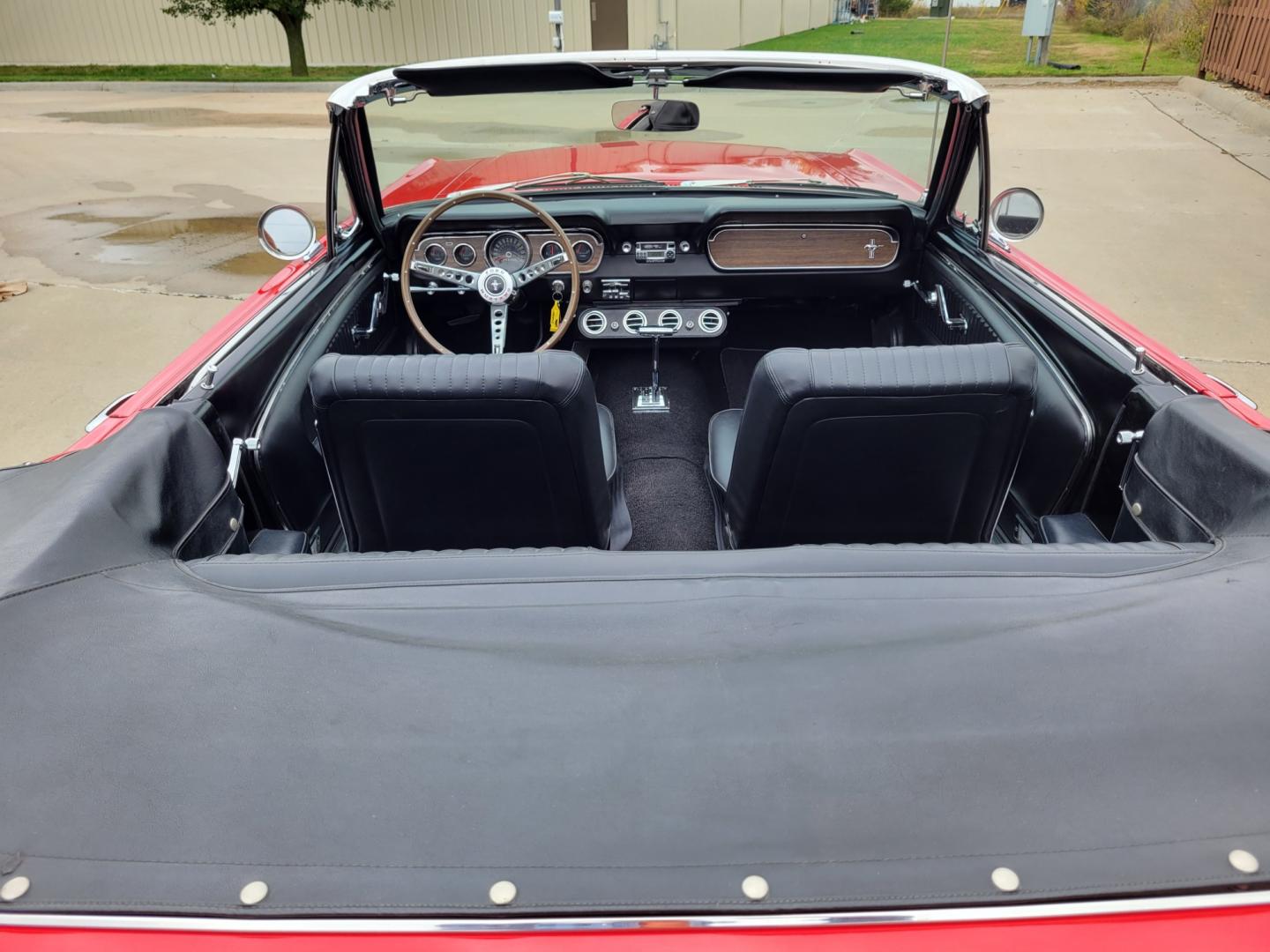 1966 Red /Black Ford Mustang Deluxe Pony Interior (6F08C738368) with an Original 289ci. engine, Automatic transmission, located at 2510 47th St. Suite 200, Boulder, CO, 80301, (303) 641-0333, 40.026196, -105.243217 - Known History back to its Original Purchaser Curtis Travis from Foxworthy Ford. This Beautiful 1966 Convertible Mustang is Equipped with its Original 289ci. V8, and C4 3 speed Automatic Transmission. The Vintage AC was Serviced and Recharged with 134 coolant October 2023. It has its Original F - Photo#9